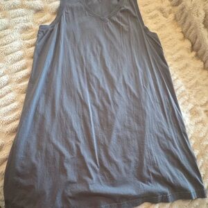 PACT Organic Cotton Gray/blue T-Shirt Dress XL Casual Sustainable